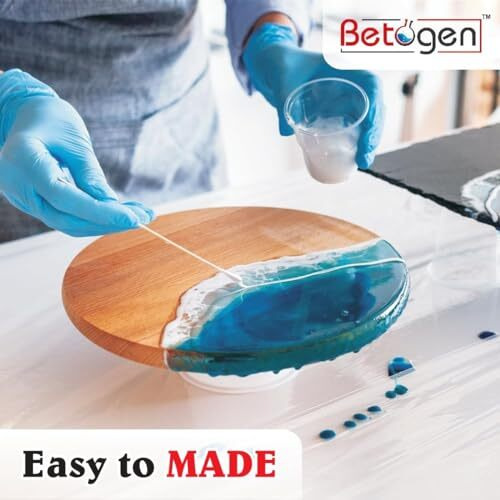 Betogen Epoxy 2  1 - Ratio Set Of 1.5Kg - Crystel Clear Finishing - 1Kg And 500Gm Set Used On Art And Craft, Diy, Begginers Resin Art Kit [ ResinS - 1Kg HardenerS - 500Gm ]