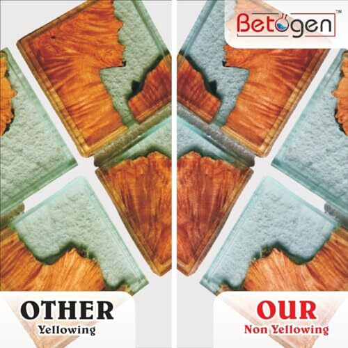 Betogen Epoxy 2  1 - Ratio Set Of 1.5Kg - Crystel Clear Finishing - 1Kg And 500Gm Set Used On Art And Craft, Diy, Begginers Resin Art Kit [ ResinS - 1Kg HardenerS - 500Gm ]