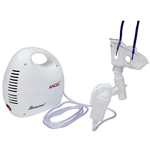 Romsons Angel Nebulizer Machine, Compact & Lightweight Compressor Nebulizer For Kids And Adult With Mask (White,Pack Of 5)