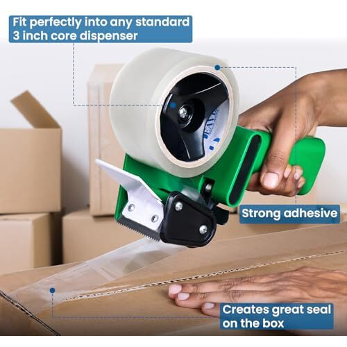 Heavix Bopp Packaging Tape | Clear + Brown | 48Mm X 50 Meter | Combo For Packaging, Decorating And Diy