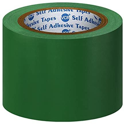 Vcr Green Floor Marking Tape - 18 Meters In Length 72Mm / 03" Width - 1 Roll Per Pack - Waterproof Social Distancing Lane Marking Tape For Safety, Hazard And Caution Warnings