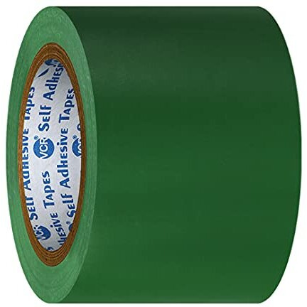 Vcr Green Floor Marking Tape - 18 Meters In Length 72Mm / 03" Width - 1 Roll Per Pack - Waterproof Social Distancing Lane Marking Tape For Safety, Hazard And Caution Warnings