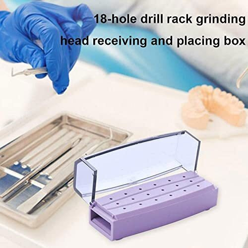 Instrudent Bur Holder 18 Hole | Autoclavable Bur Block | Efficient Dental Bur Organizer | Compatible With Fg & Ra Burs | Durable & Hygienic | Ideal For Dental Clinics