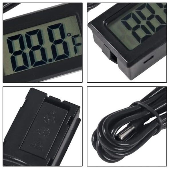 Konvio Neer Imported Tds Meter, Total Dissolved Solids Meter, Water Quality Tester With Mini Lcd Digital Temperature Meter Sensor Wired For Room Temperature Aquarium Portable Meter