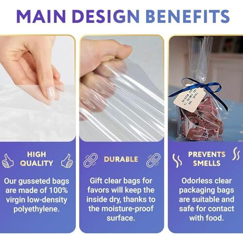 Classic Eco Friendly Bags Virgin Transparent Bags | 8 X 10 Inch | Use For Hot Or Cold Liquid Packing Material | Multi-Purpose | 200 Ml | 100 Pieces | Plastic Polythene Bags (8X10-1.5 Ltr, 100)