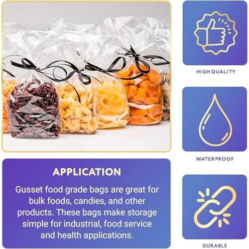 Classic Eco Friendly Bags Virgin Transparent Bags | 8 X 10 Inch | Use For Hot Or Cold Liquid Packing Material | Multi-Purpose | 200 Ml | 100 Pieces | Plastic Polythene Bags (8X10-1.5 Ltr, 100)