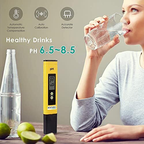 Konvio Neer Total Dissolved Solids Meter And Digital Ph Meter For Water Testing, For Multi-Purpose Usage, With Buffer Solution (Pack Of 2)