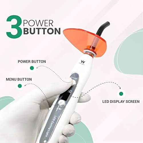 Waldent Ecoplus Curing Unit, Black | High-Performance Led Dental Curing Light For Resin & Composite Bonding | Compact, Durable Design | Ideal For Dental Clinics | Pack Of 1