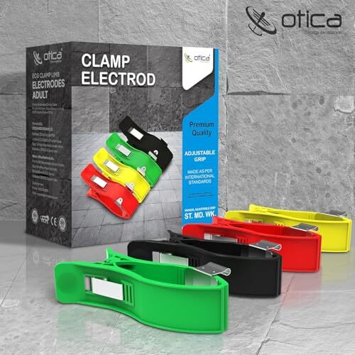 Otica Ecg, Ekg Clamp Electrode Premium Quality Universal Limb Electrodes For Adults Set Of 4 Suitable For All Types Of Ecg Machines
