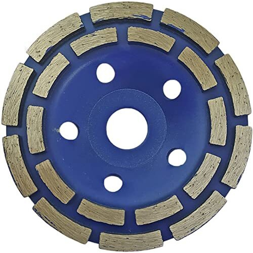 Inditrust 5 Inch 125Mm Double Row Segmented Rim Diamond Cup Angle Grinder Wheel For Removal Of Concrete And Paint Epoxy Etc From Marble Granite Stone By Grinding Disc