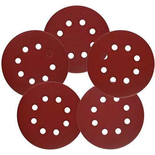 Dumdaar 5 Inch Orbital High Grit Sanding Discs, 220, 320 Grits 8 Hole Orbital Sandpaper With Loop For Power Random Orbit Sander - (10 + 10) 20 Pieces