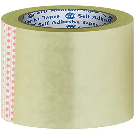 Vcr Self Adhesive Transparent Cello Tape - 35 Meters In Length - 96Mm / 4" Width - 1 Roll Per Pack - Bopp Industrial Packaging Tape For E-Commerce Box Packing, Office And Home Use