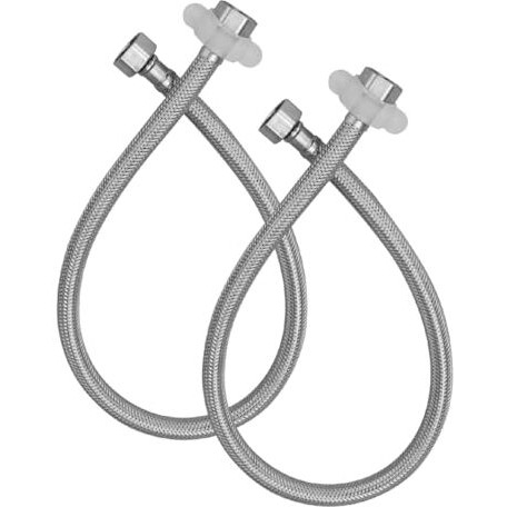 Orvos Connection Pipe 36 Inches Premium 304 Stainless Steel For Hot & Cold Supply To Geysers, Sinks, Basins And Flush Tanks, Set Of 2