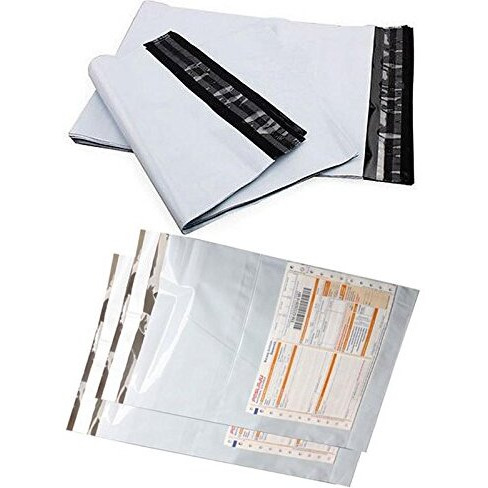 Securement Tamper Proof Polybags/Pouches With Sealking Pod, 60 Micron, 10 Inch X 12 Inch, White And Black, Pack Of 500