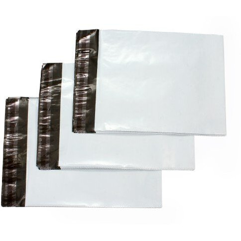 Securement Tamper Proof Polybags/Pouches With Sealking Pod, 60 Micron, 10 Inch X 12 Inch, White And Black, Pack Of 500