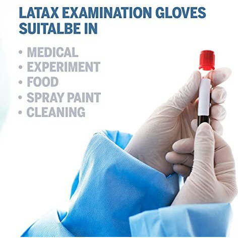 Otica Latex Hand Gloves|100 Pcs|Medical Grade 4Gm|White|Food Grade|Ce Approved|Non Sterile|Medical Examination|All-Purpose|Powdered|Cleaning|Examination Gloves Pack Of 100 (Medium)