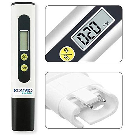 Konvio Neer Total Ph Meter,Tds Meter And Ph Strip Combo, Full Water Testing Kit With Buffer Powder