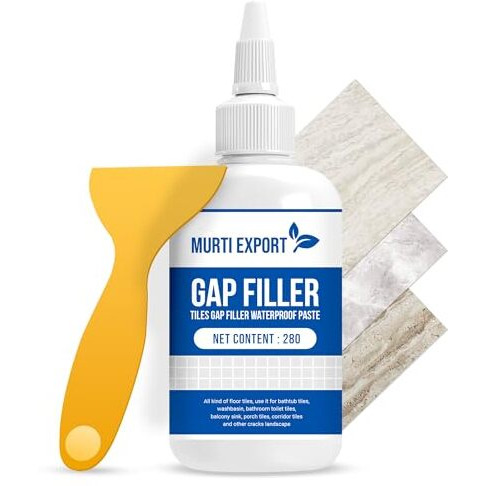 Murti Export Tiles Gap Filler Waterproof 280Ml, Gap Sealant, Grout, White Cement Paste Tube, Gap Filler For Walls And Joints, Waterproof Sealant, Tile Gap Filler Tube For Kitchen, Bathroom