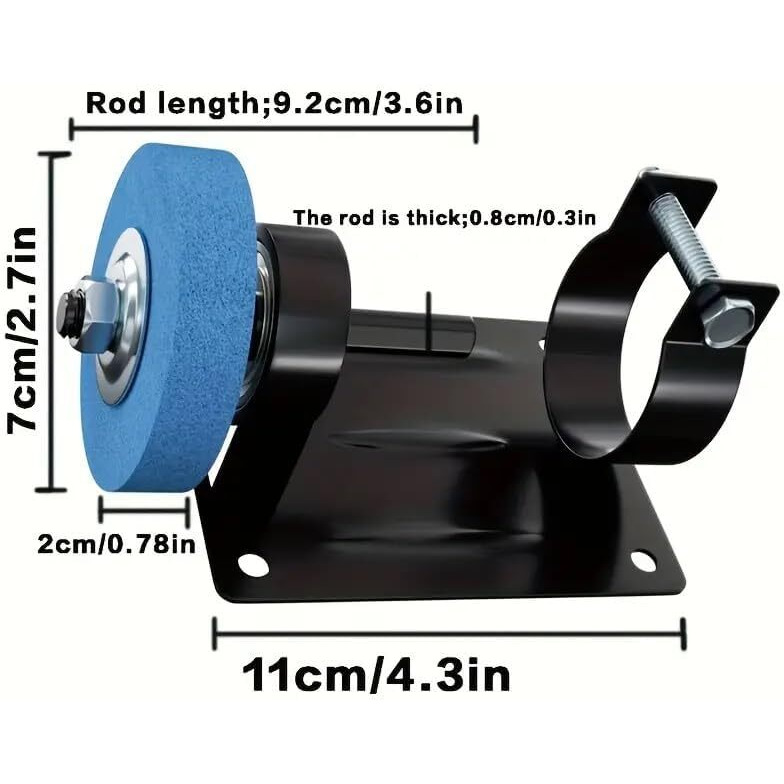 Aasons 13Mm/10Mm Universal Electric Drill To Sander/Grinder Conversion Kit Cutting Seat Machine Bracket | Polishing Grinding Stand Base Grinder Holder Metal Sharpening Adapter | Collar Size 38-43Mm