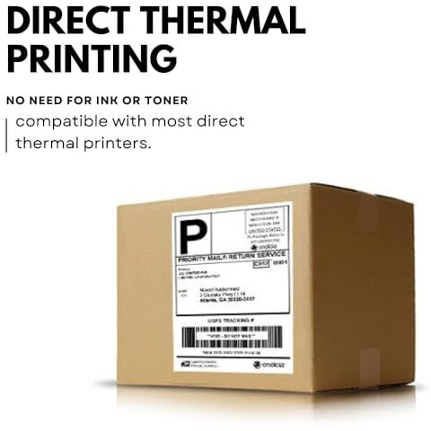 Securement Direct Thermal Labels Sticker Roll (4" X 6" - 250 Labels Per Roll) (1 Roll)
