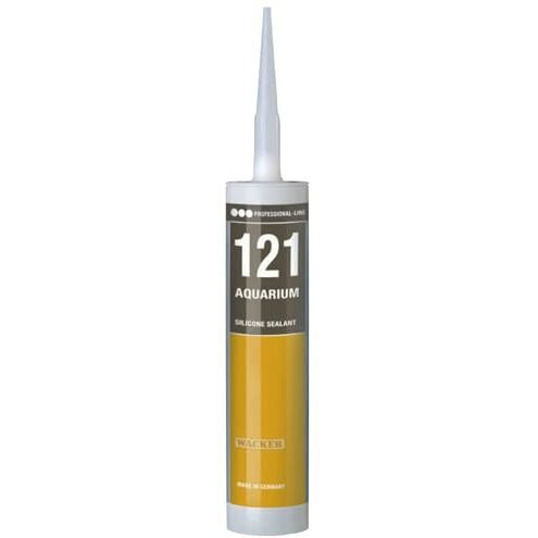 Wacker 121 Professional Aquarium, Fish Tank Silicone Sealant | Small To Large Tanks | Bonding, Gap Filling & Repair | Safe For Fish (310Ml - Clear)