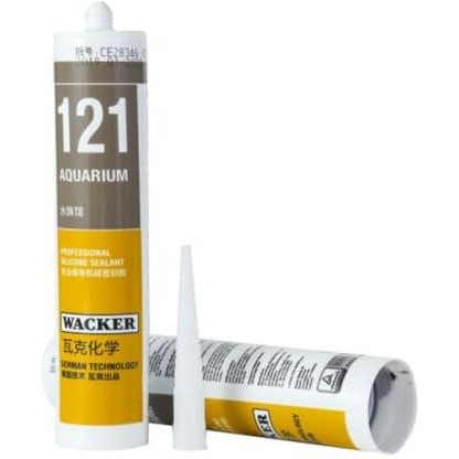 Wacker 121 Professional Aquarium, Fish Tank Silicone Sealant | Small To Large Tanks | Bonding, Gap Filling & Repair | Safe For Fish (310Ml - Clear)