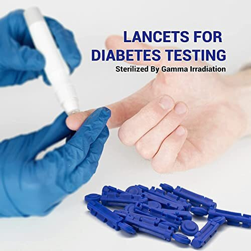 Control D Glucometer Round Blood Lancet 100 Pieces,Round Lancet Needle,Vital Round Glucometer Lancets Glucometer (Blue)