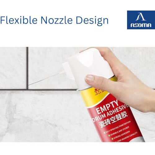 Asoma Tiles Adhesive Glue Repair Sealant,Loose And Hollow Tile Repair Glue With Needle,Gap Filler To Repair Floor And Wall Tiles|Waterproof Tiles Grout,Quick Drying Tile Repair Injection Glue 500Ml