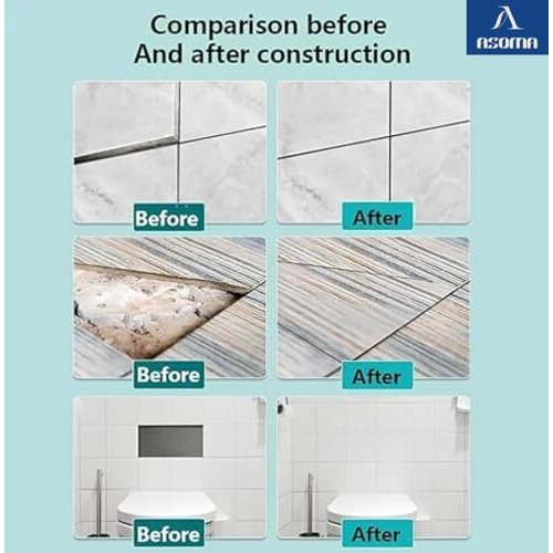 Asoma Tiles Adhesive Glue Repair Sealant,Loose And Hollow Tile Repair Glue With Needle,Gap Filler To Repair Floor And Wall Tiles|Waterproof Tiles Grout,Quick Drying Tile Repair Injection Glue 500Ml
