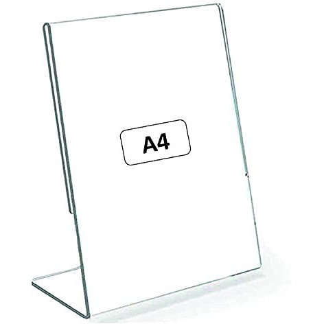 Bigimall Acrylic Tent Card Holder Display Stand A4 Paper Holder Signage Holder Photo Frame Meeting Stand 8.5X12 Inches (3Mm, Cell Cast Acrylic)