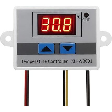 Hexonix Xh-W3001 Digital Display Temperature Controller 220V 10A | Led Temperature Controller With Thermostat Control Switch Probe - White