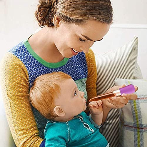 Hodaqe Liquid Dropper Silicone 2Pcs 5Ml Plastic Pipette Babies Eye Dropper Pipettes Transfer Eyedropper, Multicolor