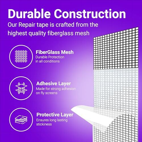 Hkexport Mosquito Net Patch Repair Tape, Window Screen Repair Tap, Strong Adhesive & Waterproof Window Mosquito Net Covering Mesh Tape For Door Tears Holes Screen Patch Repair (Pack Of 2 (Net Tape))