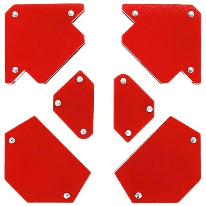 Inditrust New Multi Angle Magnetic Welding Holder Clamps Set Maf With 2Pcs X 3Inch Arrow Type, 2Pcs X Triangle And 2Pc X Mini, Strong Magnet Pull (Pack Of 6)
