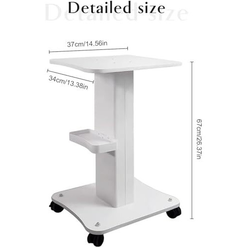 Kiyo Hydrafacial Machine Salon Roller Trolley Cart | Beauty Instrument Stand With Tray With Wheel, (Load 60Kg), Trolley For Beauty Or Medical Equipment