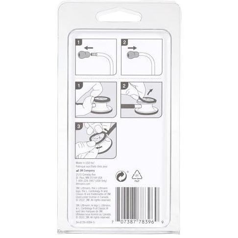 3M Littman Stock Code 70201174557 Littmann Stethoscope Spare Parts Kit, Classic Iii And Cardiology Iv, Black, 40016