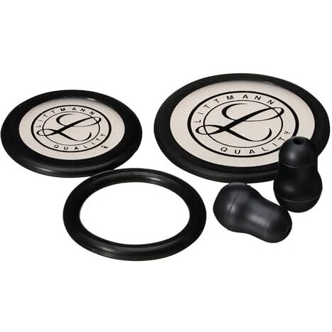 3M Littman Stock Code 70201174557 Littmann Stethoscope Spare Parts Kit, Classic Iii And Cardiology Iv, Black, 40016