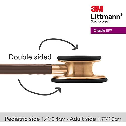 3M Littmann Classic Iii Monitoring Stethoscope, Copper-Finish Chestpiece, Chocolate Tube, 27 Inch, 5809
