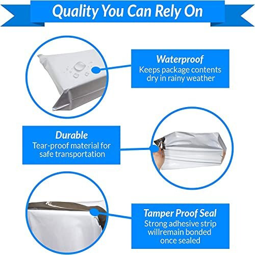 Securement (Size-16 X 12) Tamper Proof Polybags Bags/Pouches/Cover 55 Micron For Shipping/Packing [Pack Of &gt50 Pcs. >&gtWith Pod)