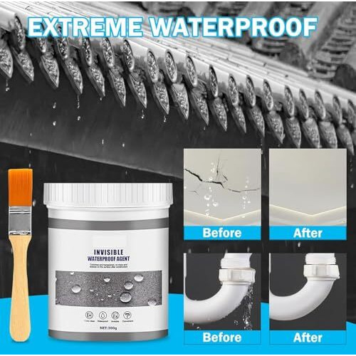 Kbzone Crack Seal Glue Transparent Waterproof Glue For Roof Leakage Crack Seal Agent Roof Water Leakage Solution Water Proof Glue Transparent Glue Waterproofing For Pipe Wall Tile (600Gm Pack Of 2)