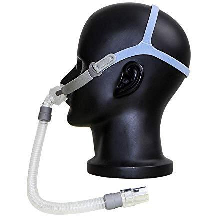 Bmcmedical P2 Light Sleep Nasal Pillows Mask For Cpap Medical Machines, 1 Piece, Grey And Blue