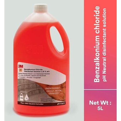 3M General Purpose Cleaner Solution P2, All-Purpose Cleaners For Glass, Floor, Plastic, Stainless Steel, Fast Cleaner With Pleasant Fragrance (5L, Pack Of 1)