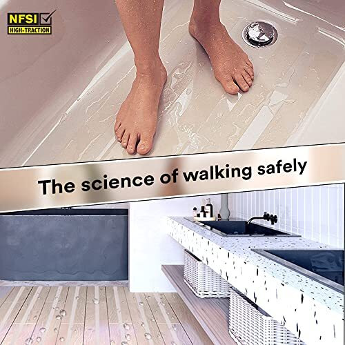 3M Anti Skid Tape With Primer 10Ml, Heavy Duty Transparent Adhesive Tape For Bathrooms, Kitchen, Bathtubs, Prevent Slip & Falls, Easy To Apply, Long Lasting, Skid Resistant (2.5Cmx3.6M, Wet Areas)