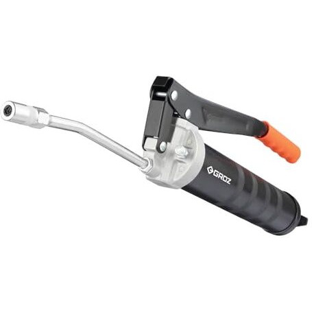 Groz Double Piston Grease Gun | Lever Grease Gun With 6" Extension, Coupler | 3X Output | High Volume Grease Gun | Discharge Upto 2.4 Gm/S | For Regular Greasing Applications| G2R/B
