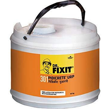 Dr.Fixit 301 Sbr Latex Pidicrete Urp, Sbr Latex For Waterproofing & Repairs - 10 Kg, Waterproofing For Roofs, Floors, Walls, Bathrooms, Terraces