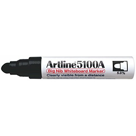Artline Ek-5100A Big Nib White Board Marker, Pack Of 2 (Black)