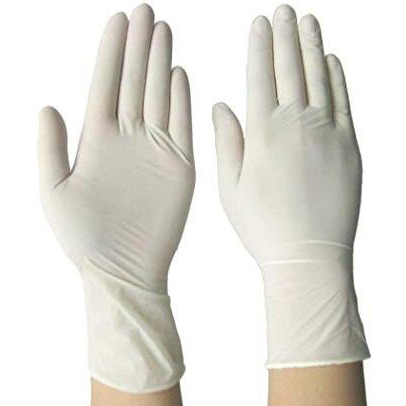 Surgicare Sterile Rubber Hand Gloves (Off-White, Size 7)