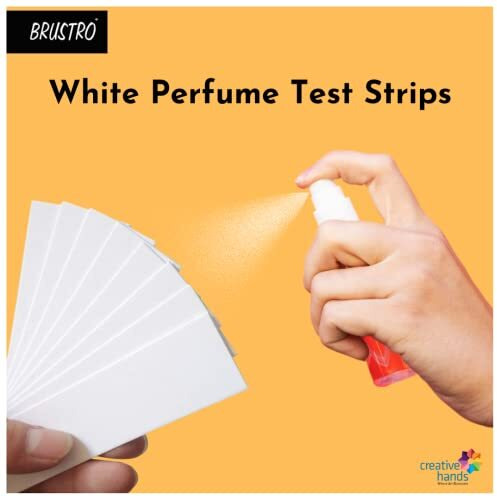 Brustro Perfume, Essential Oils - Paper Test Strips | Pack Of 100, 300 Gsm, 25% Cotton | Size- 2.5Cm X 12Cm | Ideal For Acid Free Papers, Fragrances Testing And Essential Oils.