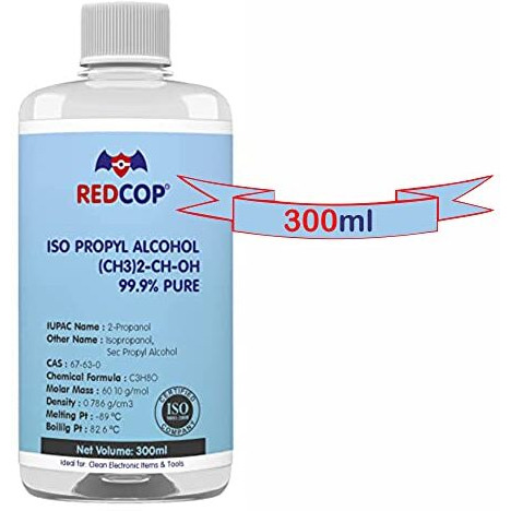 Redcop Isopropyl Alcohol 99.9% Pure [(Ch3)2-Ch-Oh] Cas 67-63-0] 300Ml Rubbing Alcohol