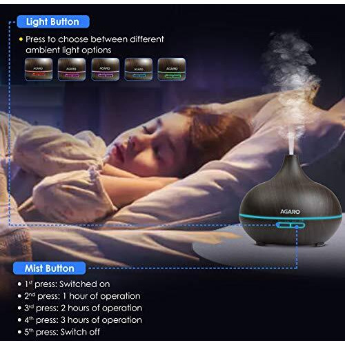 Agaro Vibe 500 Ml Adult/Baby Humidifier For Home, Bedroom & Office